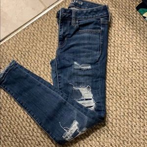 American Eagle distressed jeans size 4.
